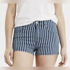 American eagle hi-rise shortie striped shorts